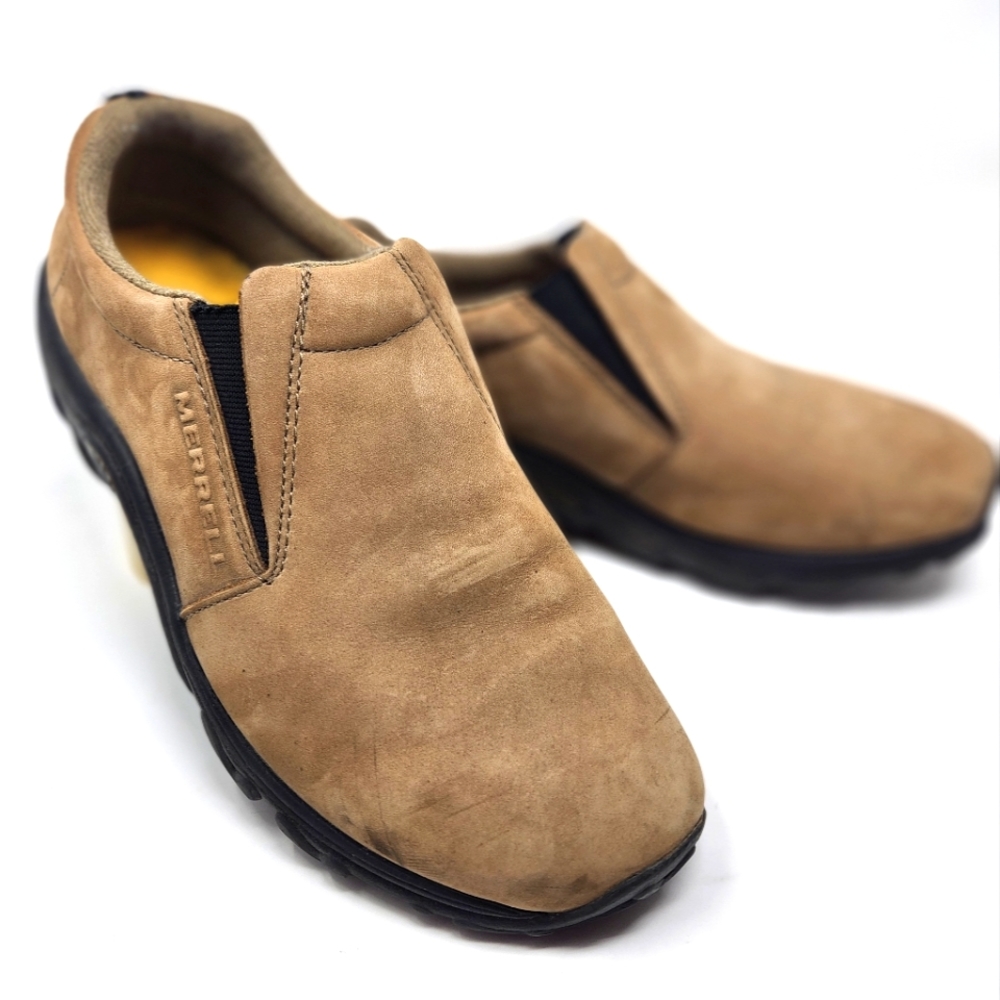 Merrell Men's 8.5 Jungle Moc Leather Nubuck - Stone
